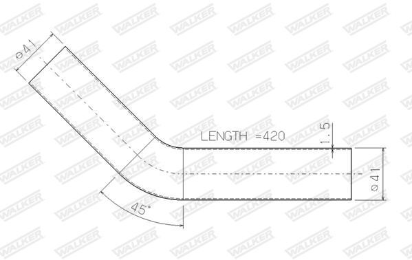 WALKER, Tuyau d'échappement