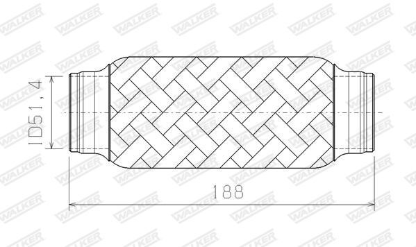WALKER, Tube ondulé, système d'échappement