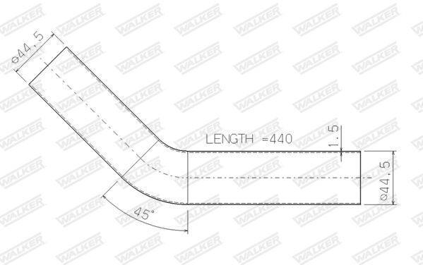 WALKER, Tuyau d'échappement