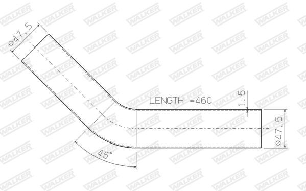 WALKER, Tuyau d'échappement