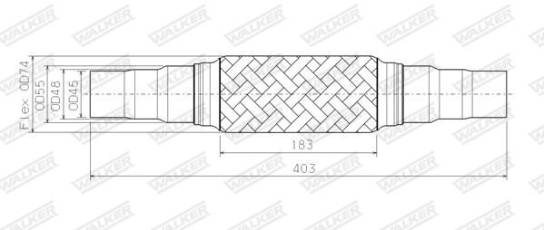 WALKER, Tube ondulé, système d'échappement