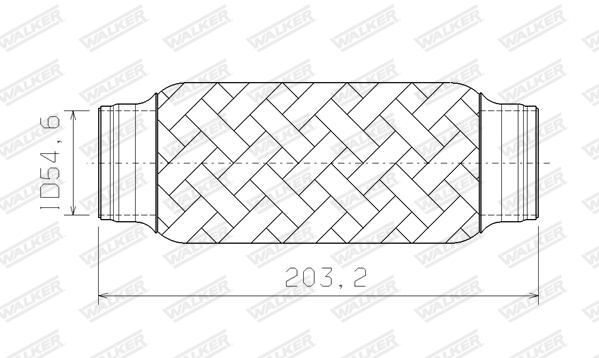 WALKER, Tube ondulé, système d'échappement