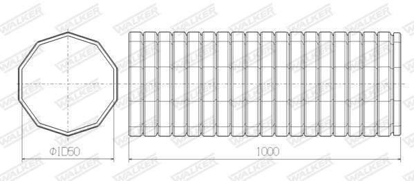 WALKER, Tube ondulé, système d'échappement
