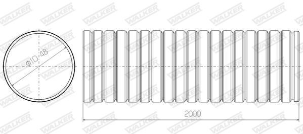 WALKER, Tube ondulé, système d'échappement