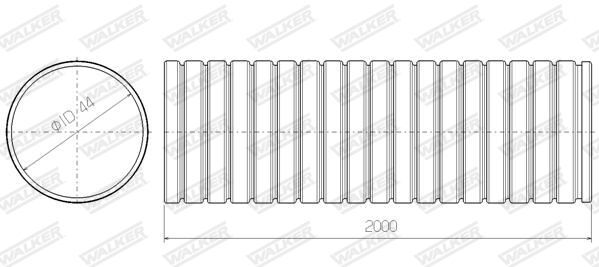 WALKER, Tube ondulé, système d'échappement