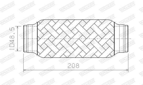 WALKER, Tube ondulé, système d'échappement