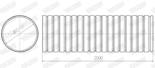 WALKER, Tube ondulé, système d'échappement