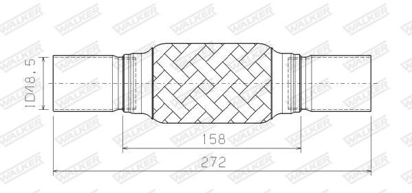 WALKER, Tube ondulé, système d'échappement