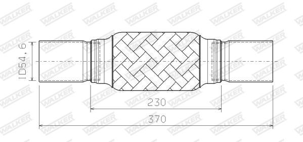 WALKER, Tube ondulé, système d'échappement