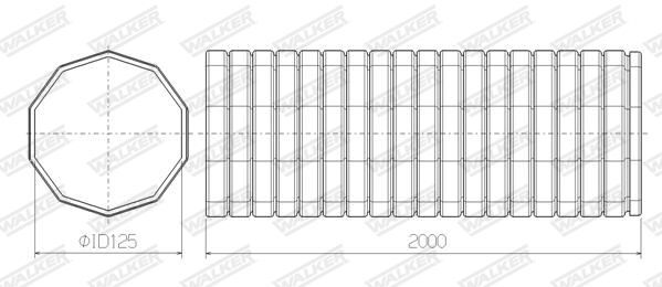 WALKER, Tube ondulé, système d'échappement