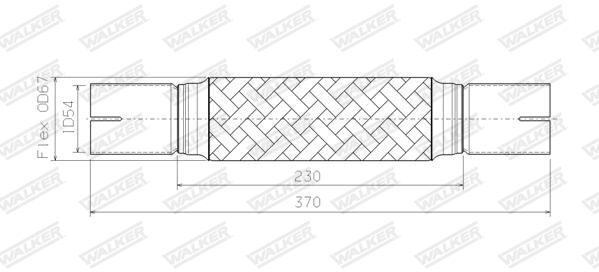 WALKER, Tube ondulé, système d'échappement