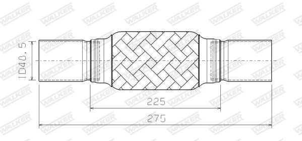 WALKER, Tube ondulé, système d'échappement
