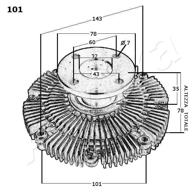 ASHIKA, Embrayage, ventilateur de radiateur