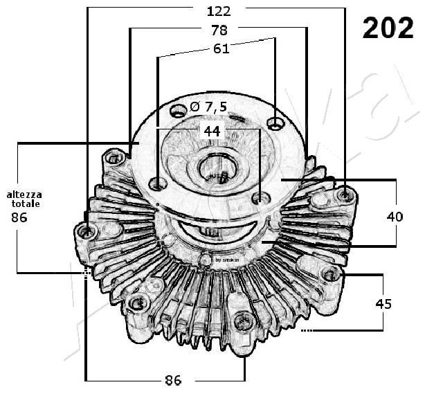 ASHIKA, Embrayage, ventilateur de radiateur