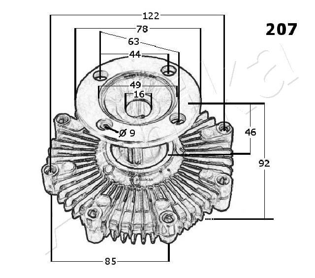 ASHIKA, Embrayage, ventilateur de radiateur