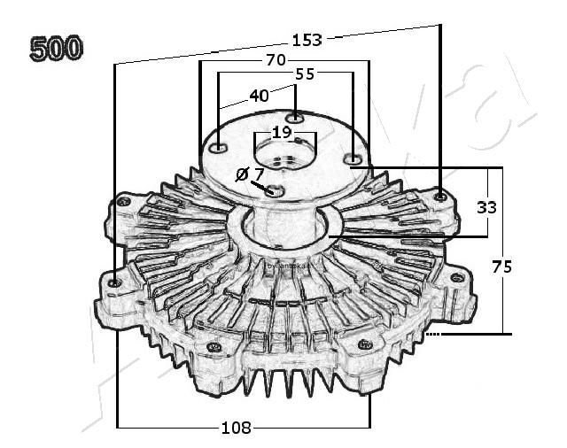 ASHIKA, Embrayage, ventilateur de radiateur