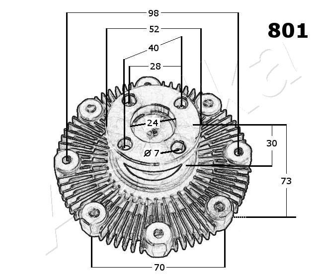 ASHIKA, Embrayage, ventilateur de radiateur