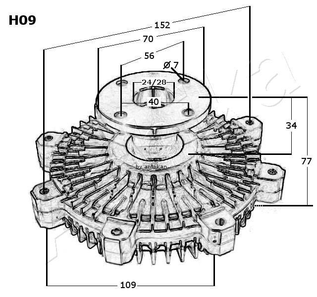 ASHIKA, Embrayage, ventilateur de radiateur