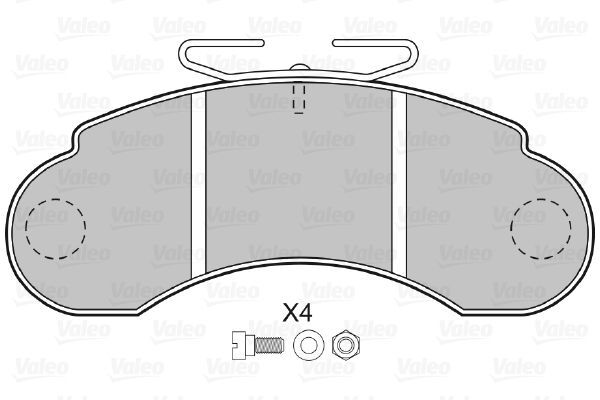 VALEO, Kit de plaquettes de frein, frein à disque