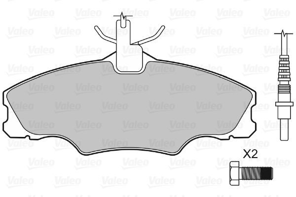 VALEO, Kit de plaquettes de frein, frein à disque