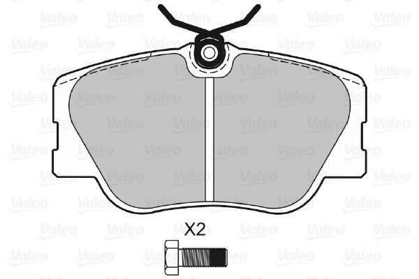 VALEO, Kit de plaquettes de frein, frein à disque