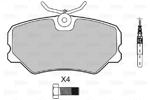 VALEO, Kit de plaquettes de frein, frein à disque