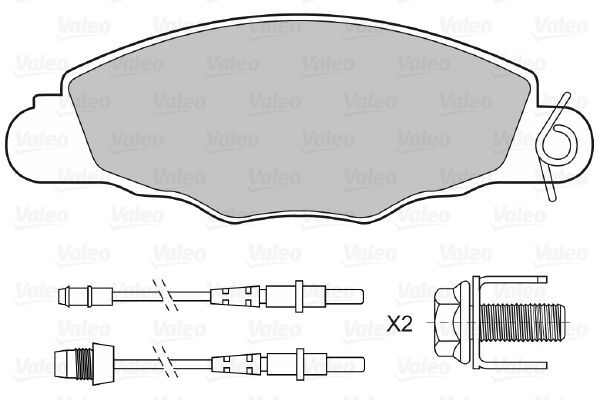 VALEO, Kit de plaquettes de frein, frein à disque