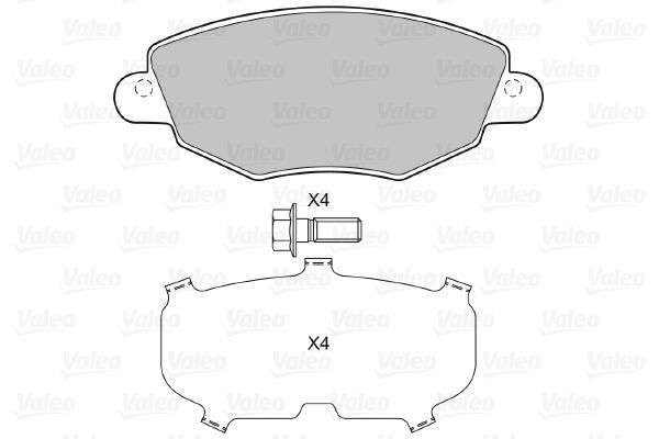 VALEO, Kit de plaquettes de frein, frein à disque