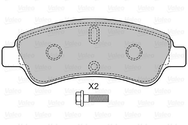VALEO, Kit de plaquettes de frein, frein à disque