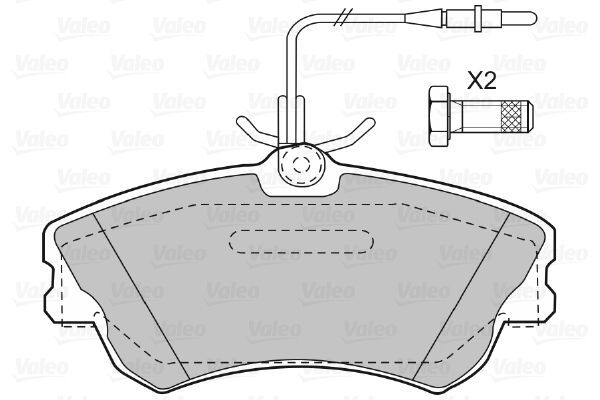 VALEO, Kit de plaquettes de frein, frein à disque
