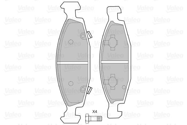 VALEO, Kit de plaquettes de frein, frein à disque