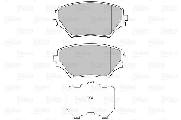 VALEO, Kit de plaquettes de frein, frein à disque