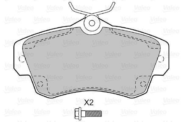VALEO, Kit de plaquettes de frein, frein à disque