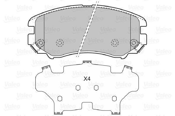 VALEO, Kit de plaquettes de frein, frein à disque
