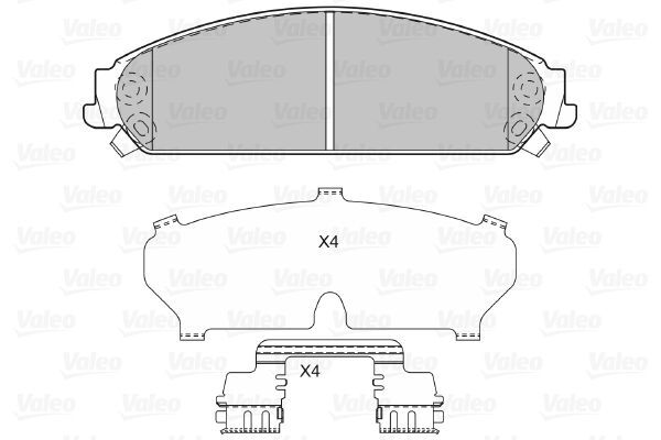 VALEO, Kit de plaquettes de frein, frein à disque
