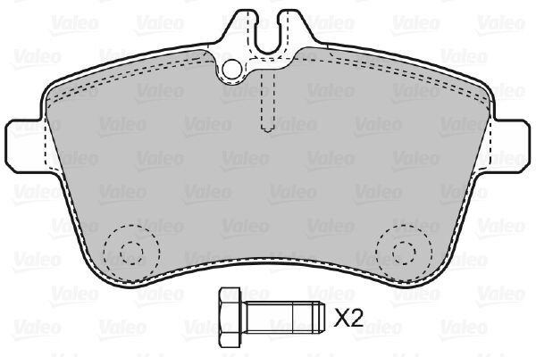 VALEO, Kit de plaquettes de frein, frein à disque
