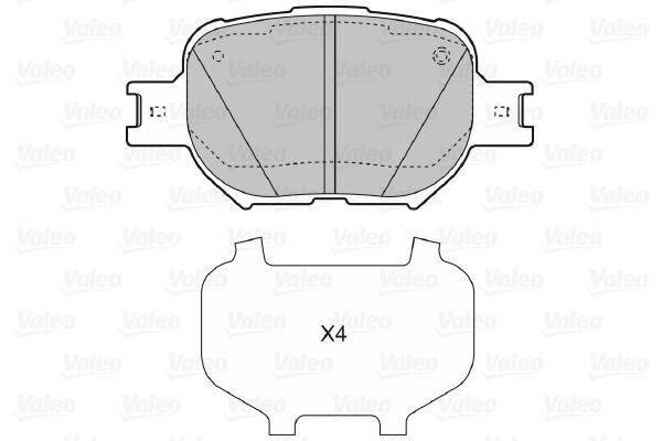 VALEO, Kit de plaquettes de frein, frein à disque