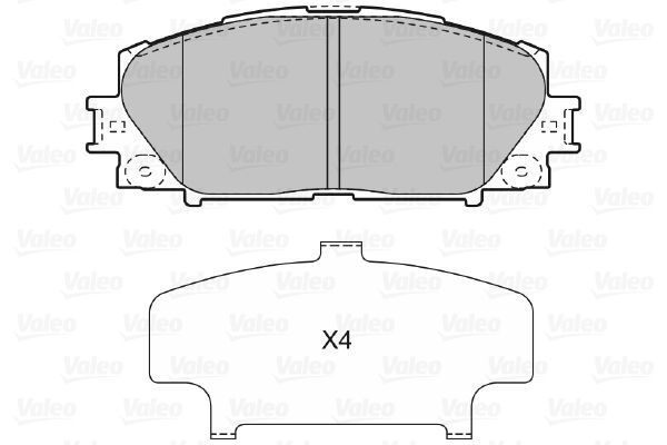 VALEO, Kit de plaquettes de frein, frein à disque