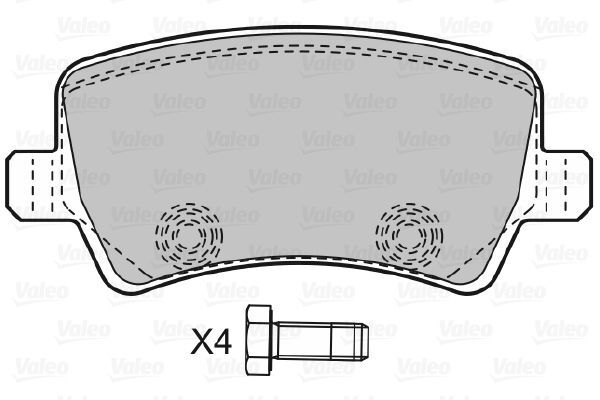 VALEO, Kit de plaquettes de frein, frein à disque