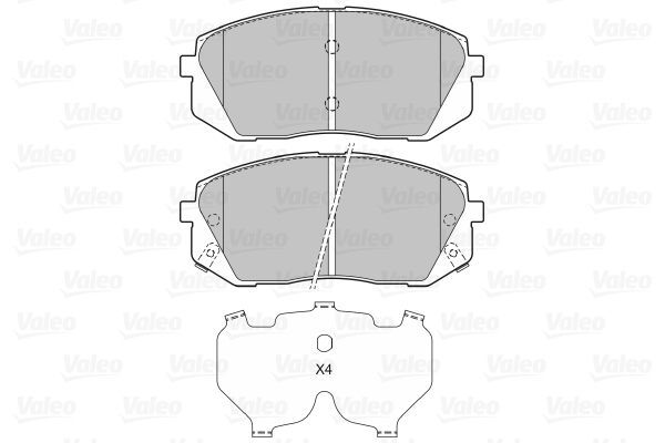 VALEO, Kit de plaquettes de frein, frein à disque
