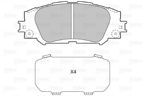 VALEO, Kit de plaquettes de frein, frein à disque