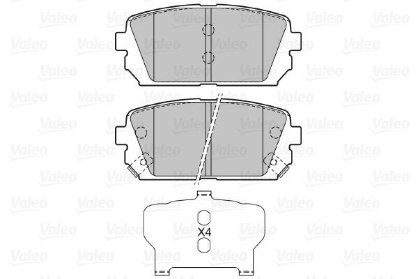 VALEO, Kit de plaquettes de frein, frein à disque