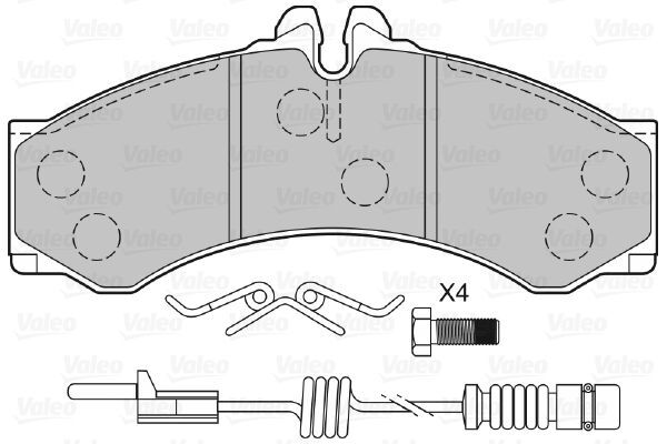 VALEO, Kit de plaquettes de frein, frein à disque