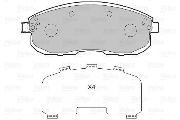 VALEO, Kit de plaquettes de frein, frein à disque