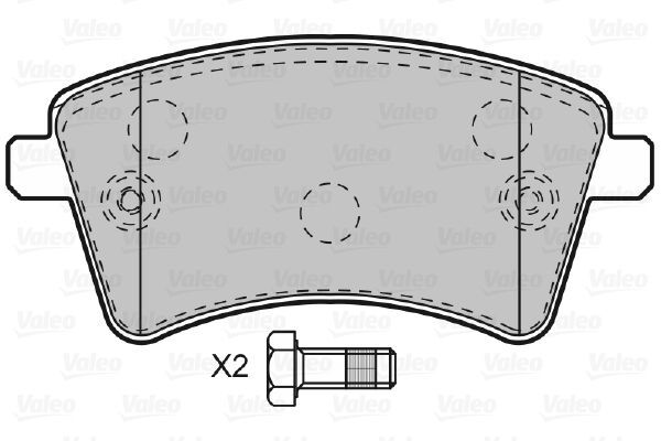 VALEO, Kit de plaquettes de frein, frein à disque