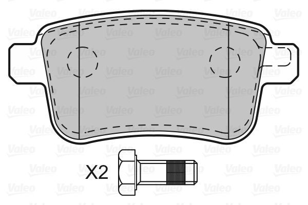 VALEO, Kit de plaquettes de frein, frein à disque