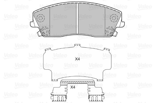 VALEO, Kit de plaquettes de frein, frein à disque