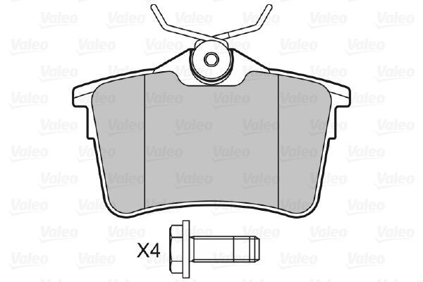 VALEO, Kit de plaquettes de frein, frein à disque