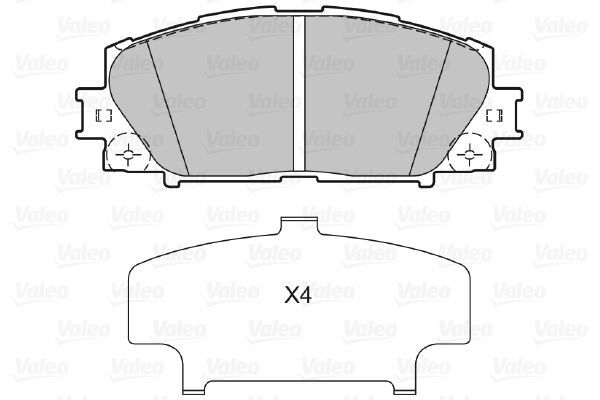 VALEO, Kit de plaquettes de frein, frein à disque