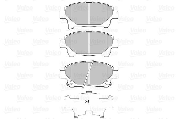 VALEO, Kit de plaquettes de frein, frein à disque